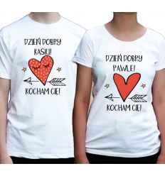 Koszulki dla pary Dzień Dobry Kocham Cię