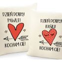Zestaw poduszek dla par Dzień Dobry Kocham Cię