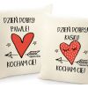 Zestaw poduszek dla par Dzień Dobry Kocham Cię