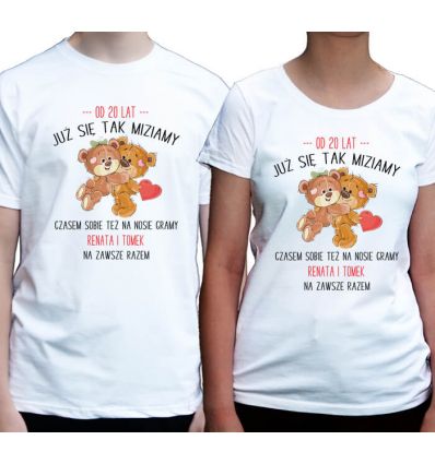 Koszulki dla par na rocznicę