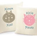 Poduszki dla pary z kotkami Kotek Kicia