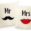 Poduszki dla pary na walentynki z nadrukiem Mr Mrs