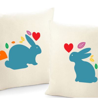 Poduszki z królikami zającami