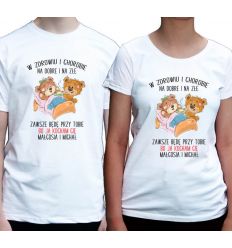 Koszulki z misiami na rocznicę W zdrowiu i chorobie