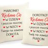 Poduszka spersonalizowana Kocham Cię w dzień i jeszcze mocniej w nocy
