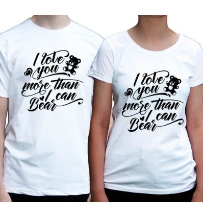 Koszulki dla pary I love you more than I can bear