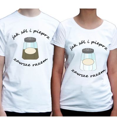 Koszulki dla par Pieprz i Sól Idealna para