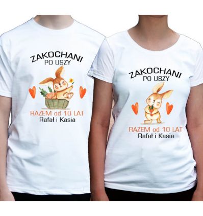 Koszulki dla par Zakochani po uszy