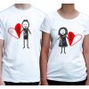 Koszulka dziewczyna z sercem chłopak z sercem