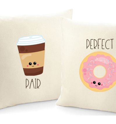 Zestaw poduszek Kawa i Pączek