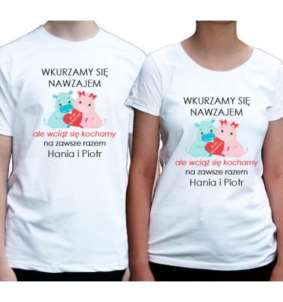 Koszulki dla pary z hipciami Wkurzamy się nawzajem