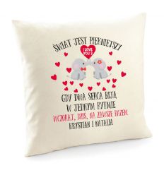 Poduszka ze słoniami Świat jest piękniejszy