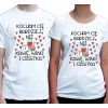 Koszulki dla pary Kocham Cię bardziej niż kawę, wino i ciastka