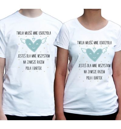 Koszulki dla pary Twoja miłość mnie uskrzydla
