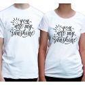 Koszulki dla pary You are my sunshine
