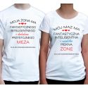 Koszulka Moja żona ma fantastycznego mężą Mój mąż ma fantastyczną żonę
