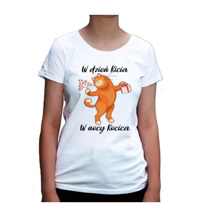 Koszulka z kotem na walentynki