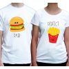 Koszulki dla pary na walentynki Hamburger i Frytki