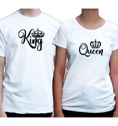 Koszulki dla pary King Queen z koroną