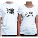 Koszulki dla pary King Queen z koroną