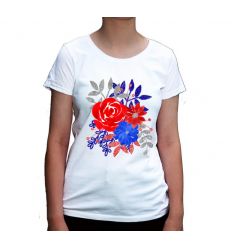Koszulka w kwiaty Red and Blue