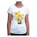 Koszulka z kwiatami, żonkilami, narcyzami