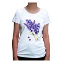 Koszulka z lawendą , fioletowe kwiaty