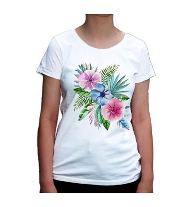 Koszulka kwiaty tropików