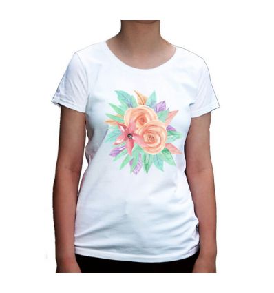 Koszulka pastelowe kwiaty