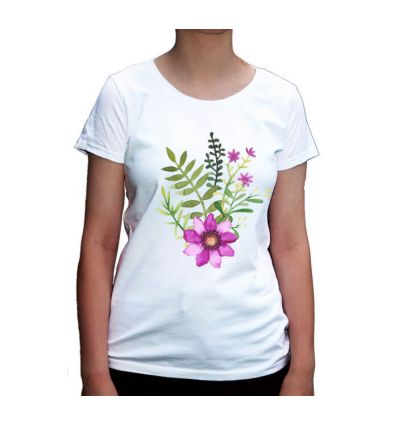 Koszulka kwiat z przybraniem