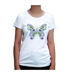 Koszulka kwiatowy motyl