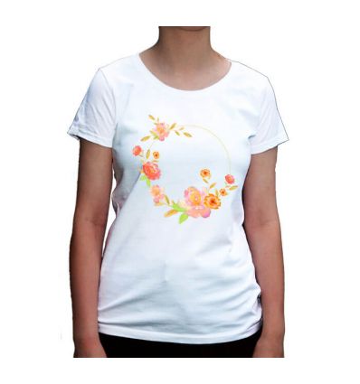 Koszulka kwiaty w pół wianku