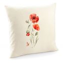 Poduszka z polnymi czerwonymi makami