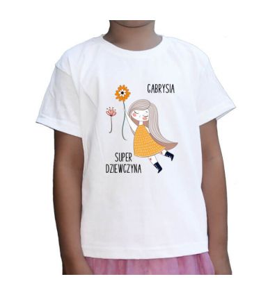 Koszulka z imieniem na dzień kobiet Super Dziewczyna