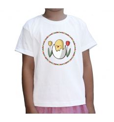 Koszulka dziecięca kurczaczek z tulipanami