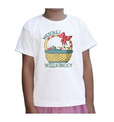 Koszulka wielkanocna dla dzieci Wielkanocny koszyczek