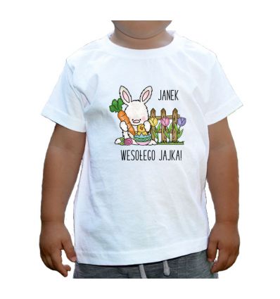 Koszulka wielkanocna z zajączkiem dla chłopca