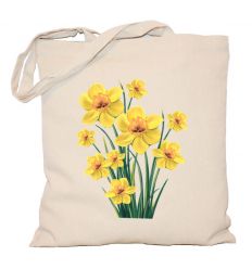 Torba z kwiatami narcyzami żonkilami