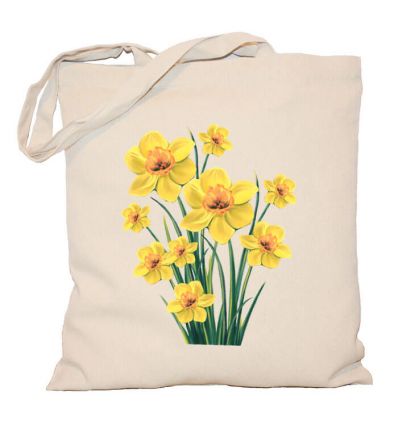 Torba z kwiatami narcyzami żonkilami