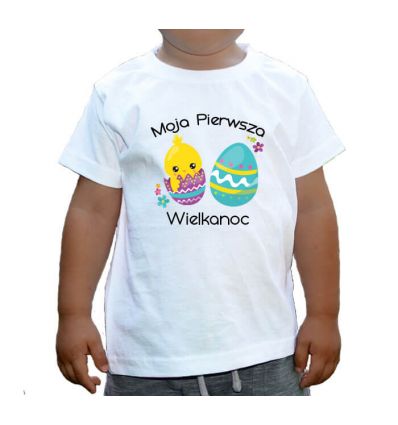 Koszulka wielkanocna z pisankami Moja Pierwsza Wielkanoc