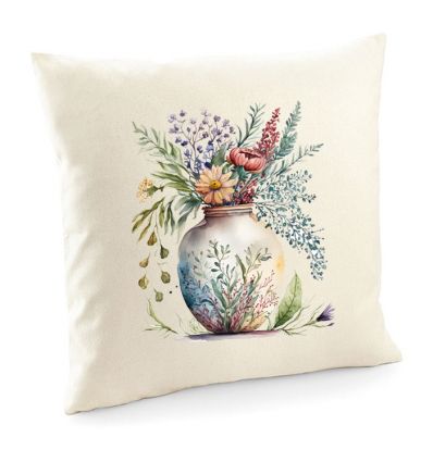 Poduszka dekoracyjna z wazonem kwiatów
