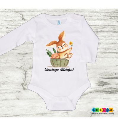 Body wielkanocne z zającem na koszyku