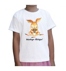 Koszulka wielkanocna z zającem i marchewkami