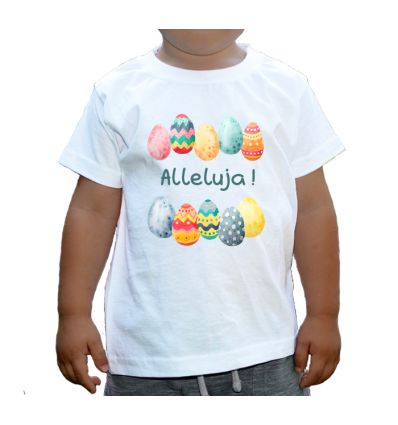 Koszulka wielkanocna z pisankami Alleluja