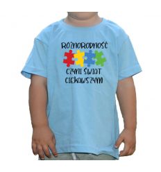 Koszulka Autyzm Różnorodność czyni świat ciekawszym