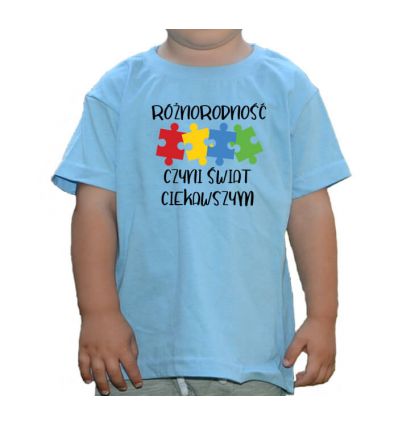 Koszulka Autyzm Różnorodność czyni świat ciekawszym