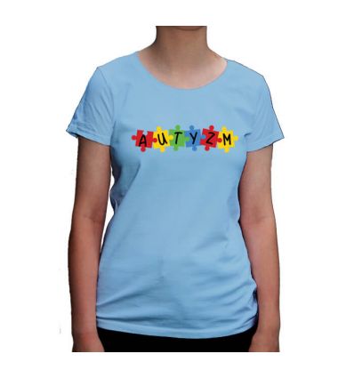 Koszulka damska z puzzlami Autyzm