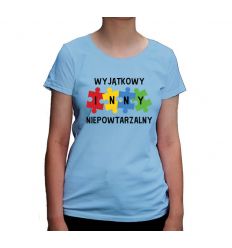 Koszulka na Dzień Autyzmu Wyjątkowy Inny Niepowtarzalny