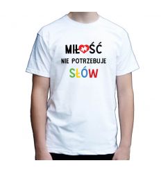 Koszulka męska Autyzm Miłość nie potrzebuje słów