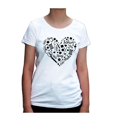 Koszulka krawcowej serce